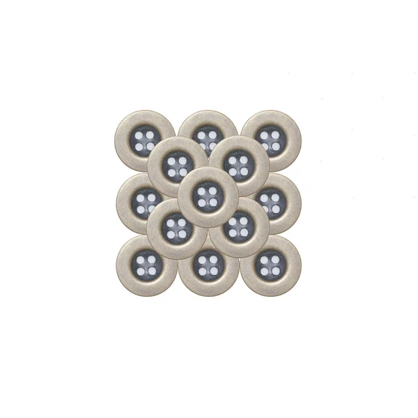 Cloth buttons isolated on white background — Stock Photo, Image
