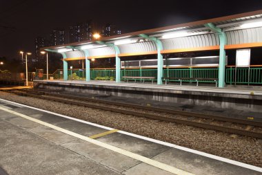 Train station in Hong Kong clipart