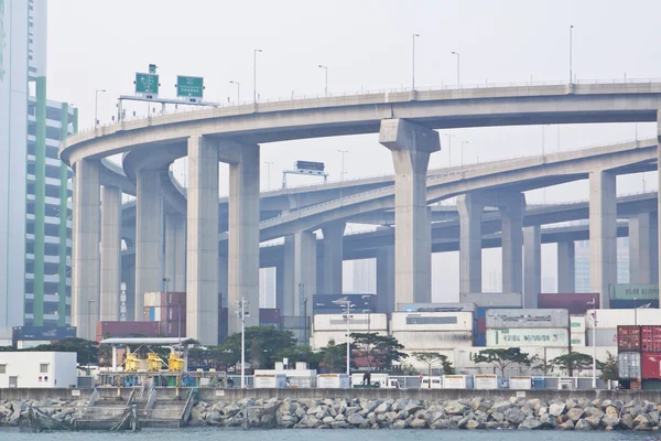 Auto-estrada e auto-estrada em Hong Kong — Fotografia de Stock