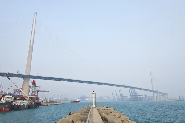 Χονγκ Κονγκ γέφυρα ημέρα — Φωτογραφία Αρχείου