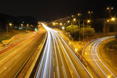 gece karayolu trafik hong Kong