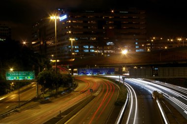 Hong Kong 'da gece trafiği