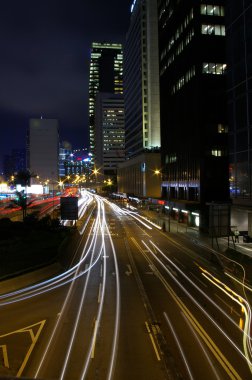 Hong Kong 'da gece trafiği