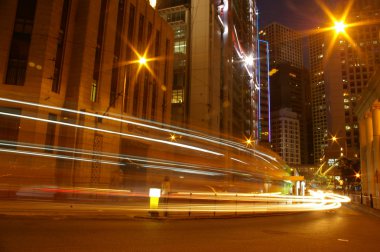 Hong Kong 'da gece trafiği