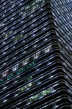 Office windows at night