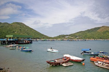 balıkçı tekneleri lamma Adası, hong kong.