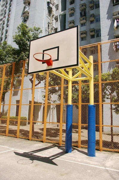 Boisko do koszykówki w widoku streszczenie — Zdjęcie stockowe