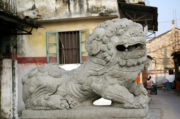中国狮子雕像 — 图库照片