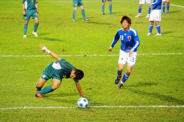 東アジア フットボールの試合と一致 - 香港マカオ vs 日本 — ストック写真