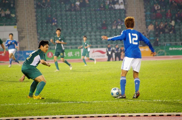 Pertandingan sepak bola Asia Timur - Makau vs Jepang di Hong Kong — Stok Foto