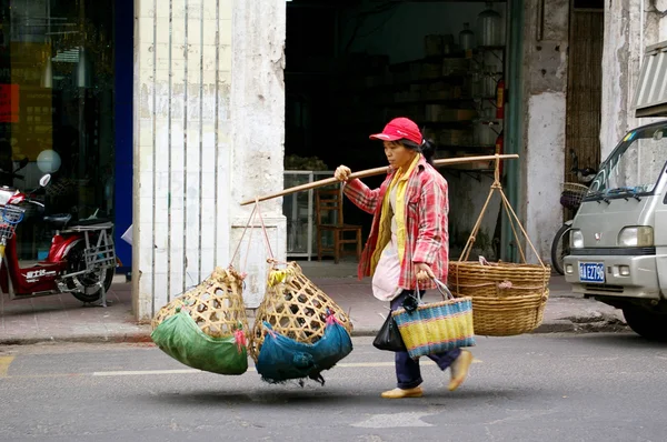 Китайська жінка hawker — стокове фото