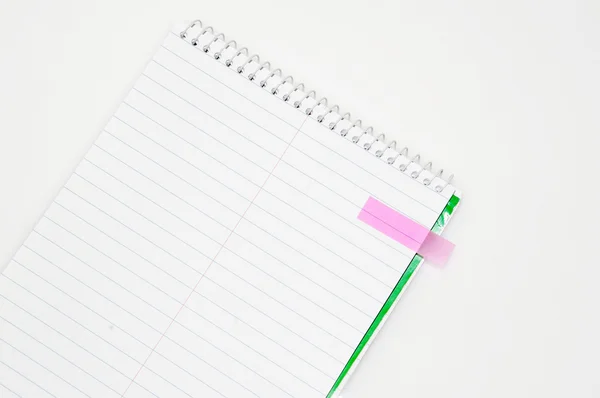 Notebook izolované na bílém pozadí — Stock fotografie