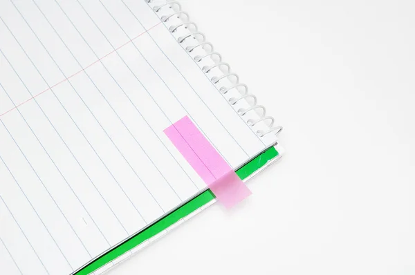 Caderno isolado no fundo branco — Fotografia de Stock