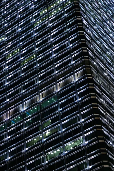 Office windows at night — Stok fotoğraf
