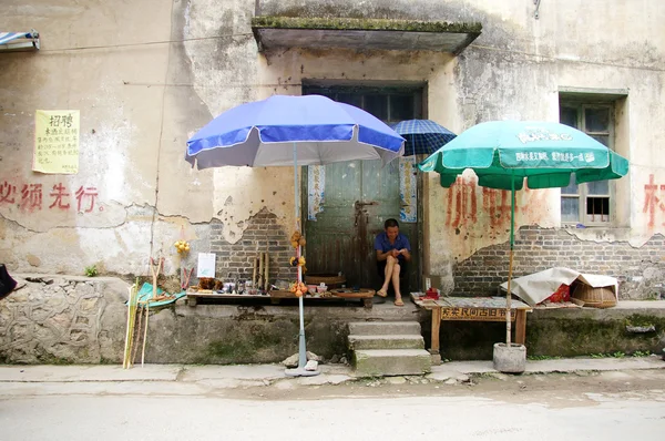 スティートに沿って中国の行商人 — ストック写真