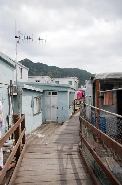 Alley in Tai O villaggio di pescatori, Hong Kong — Foto Stock