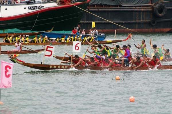 Course de bateau dragon à Hong Kong — Photo