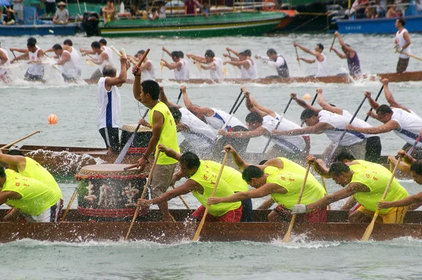 Zawodów smoczych łodzi w hong Kongu — Zdjęcie stockowe
