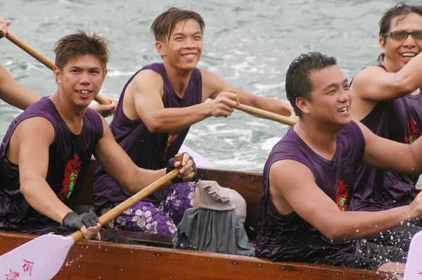 Dragon boat race i hong kong — Stockfoto