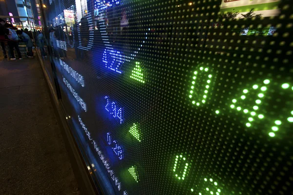 Precio de mercado de valores pantalla abstracta en la ciudad moderna —  Fotos de Stock
