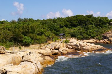 hong Kong deniz kıyısından Hiking trail