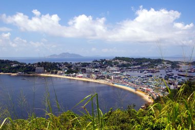 Cheung Chau view from the top hill, Hong Kong. clipart