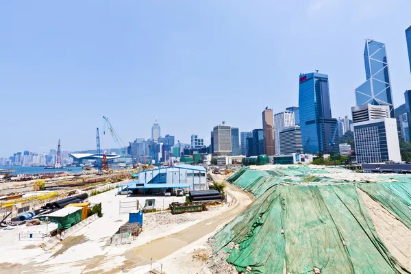 Gran obra de construcción en Hong Kong — Foto de Stock