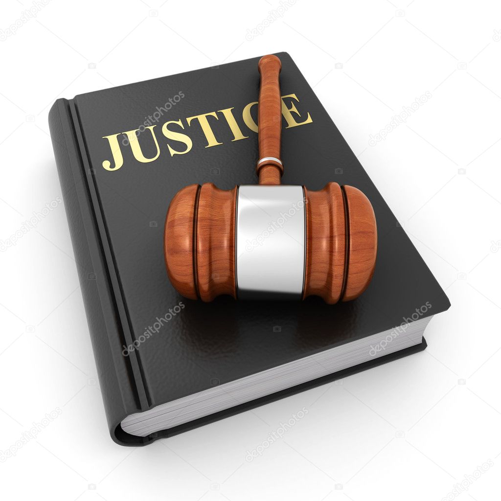 Justice book and a gavel