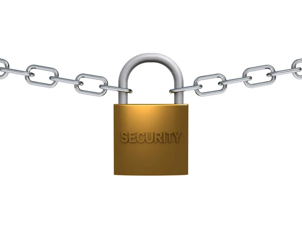 Chain with paddlock — Stock Photo, Image