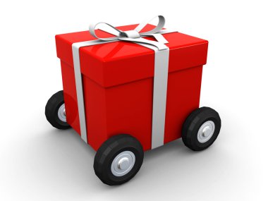 Tekerlekli hediye kutusu