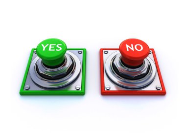 Yes and no buttons clipart