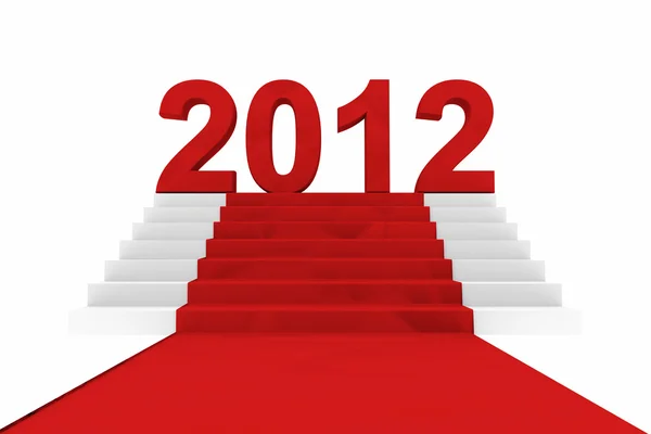 Nuevo año 2012 sobre la alfombra roja . — Foto de Stock