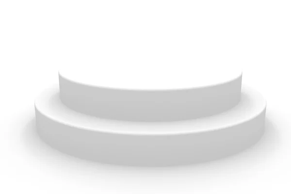 3d ізольований порожній білий подіум . — стокове фото