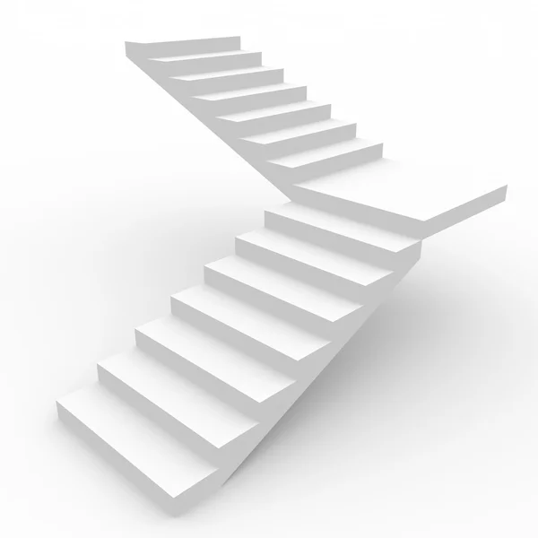 화이트 계단. — 스톡 사진