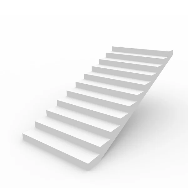 Fehér lépcső. — Stock Fotó