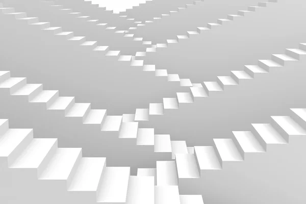 Белые лестницы . — стоковое фото