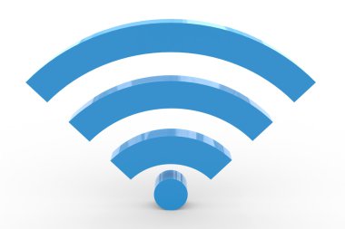 3D wifi sign. High signal. clipart