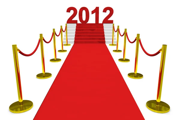 Nuevo año 2012 sobre la alfombra roja . — Foto de Stock