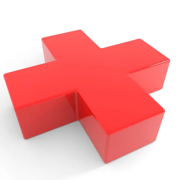 3D znak lékařské první pomoci. — Stock fotografie