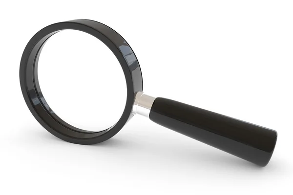 Black magnifying glass. — Stock Photo, Image