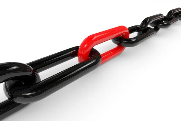 Red chain link — Stock Photo, Image