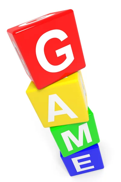 GAME tower of colorful cubes. — Stock Photo, Image