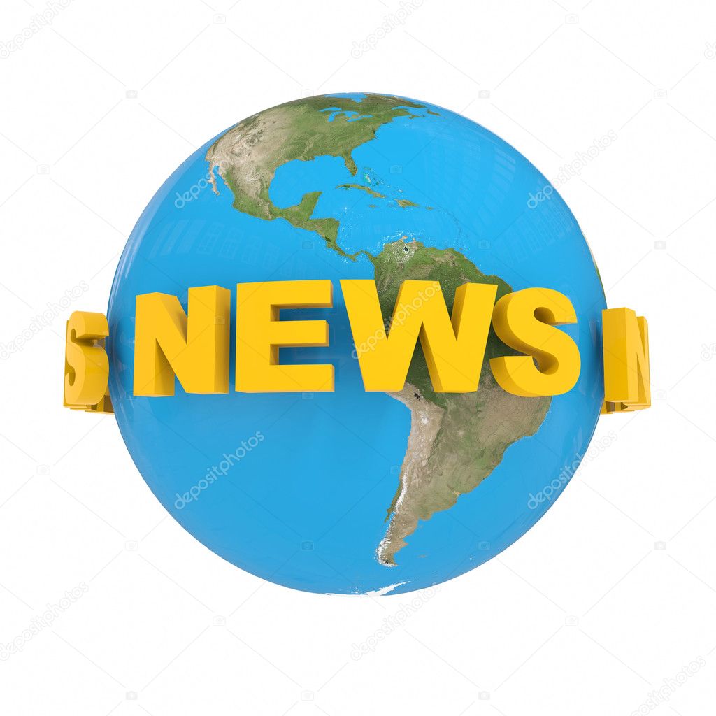 NEWS around globe earth.