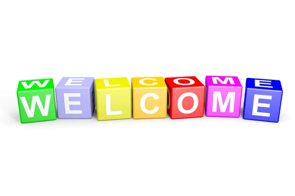 stock image Welcome colorful cubes.