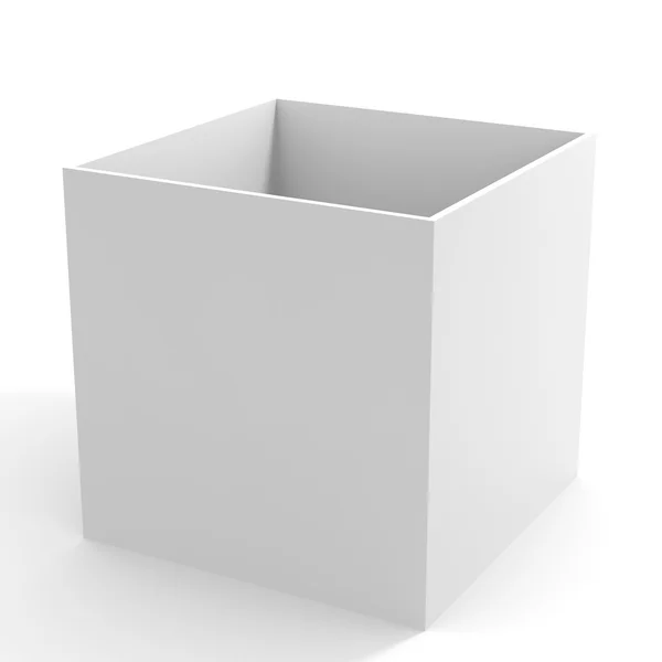 Prázdná bílá krabice. — Stock fotografie