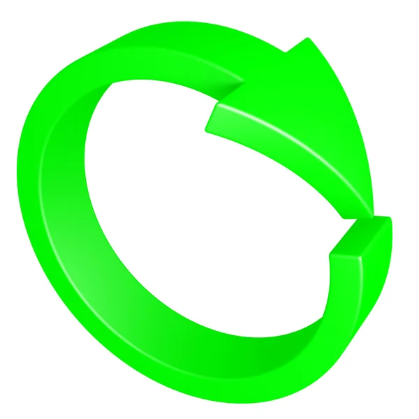 Zöld nyíl. ciklus. — Stock Fotó