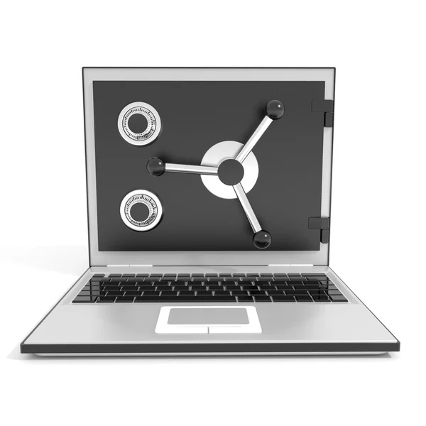 Geschlossener Laptop-Safe. — Stockfoto