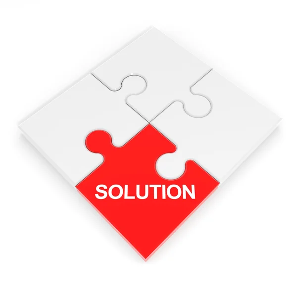 Assembled solution puzzle. Stock Image