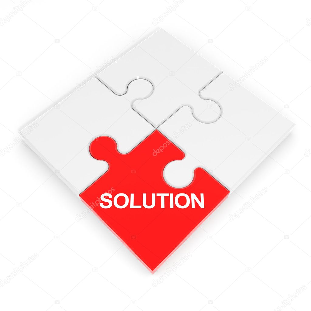 Assembled solution puzzle.