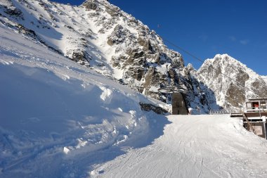 View on the lift station Lomnicke Sedlo. clipart